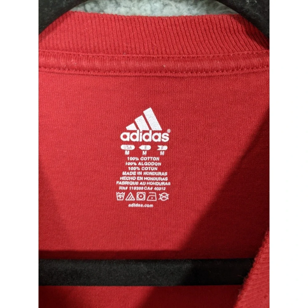 Adidas Nebraska Cornhuskers Sea Of Red Graphic T Shirt Mens M Red Football NCAA